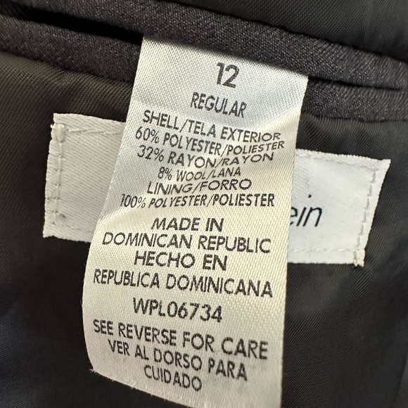 Calvin Klein Boys Gray Suit Jacket Single Breasted 2 Button Size 12 Regular - Picture 12 of 14